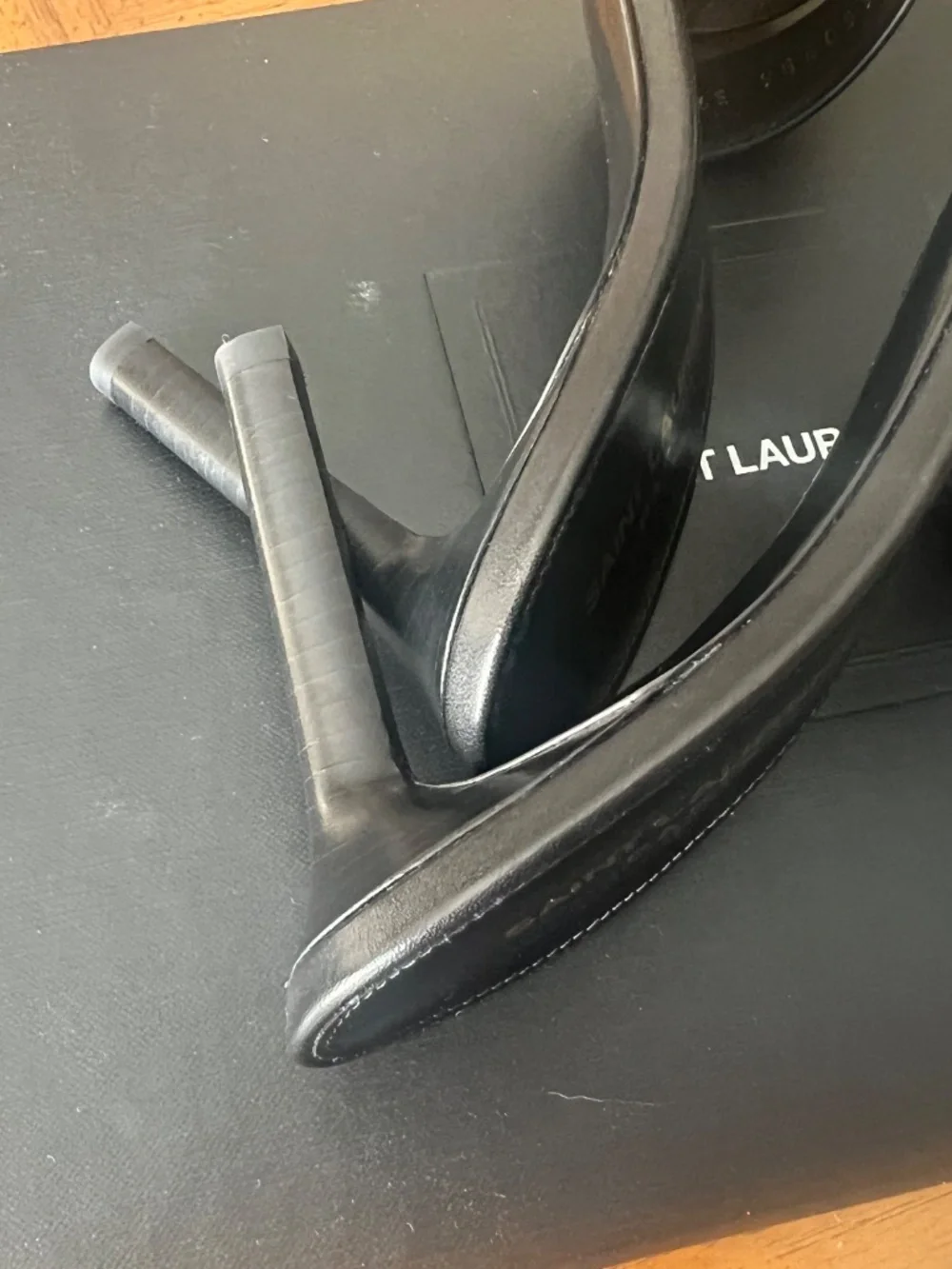 Saint Laurent Smooth Black Tribute Mules Size: 39 - US 8.5/9 - Picture 4 of 7